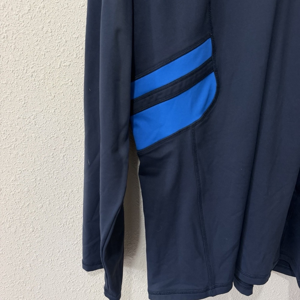 ALO Men's Navy Blue Pullover 1/4 Zip Activewear Jacket Cool Fit Athleisure XL - Picture 5 of 10